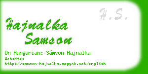 hajnalka samson business card